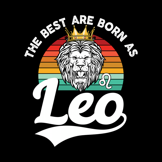 Lion graphic art July August Birthday design Leo Zodiac sign by UNXart