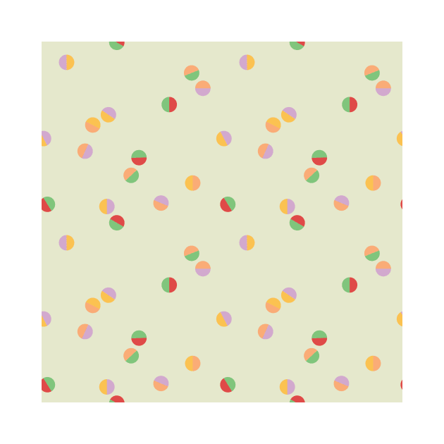 Scattered Dots Minimalist Geometric Pattern - Bright Colorful Combo by Charredsky