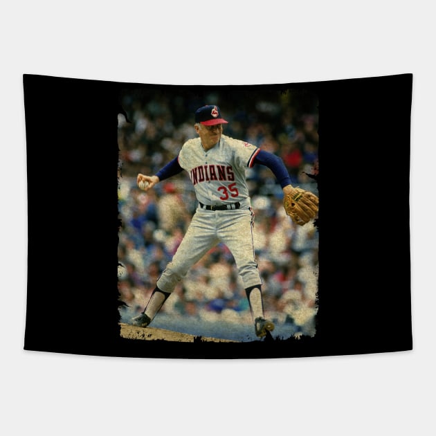 Phil Niekro in Cleveland Indians Tapestry by PESTA PORA