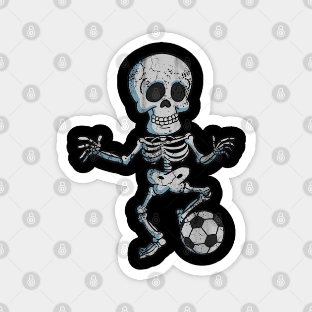 Halloween Soccer Skeleton Sports Humor Magnet by E