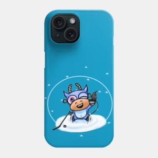 Christmas colored funny bulls Phone Case