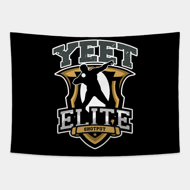 Yeet Elite Shotput Badge Track N Field Athlete Tapestry by atomguy