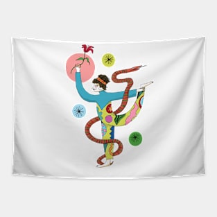 Snake yoga Tapestry