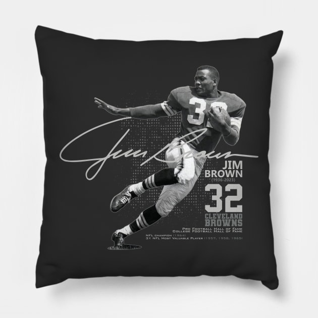 Jim Brown CLE Pillow by Nagorniak