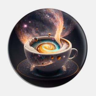 Cosmic Sips: A Celestial Journey through the Galaxy Pin