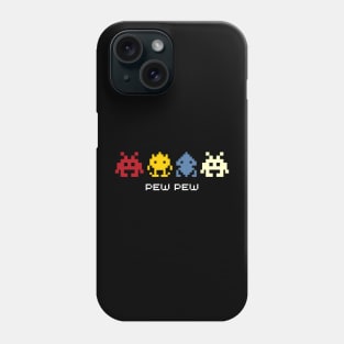 Pew Pew, vintage arcade coin op space invaders Phone Case