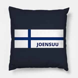 Joensuu City in Finnish Flag Pillow