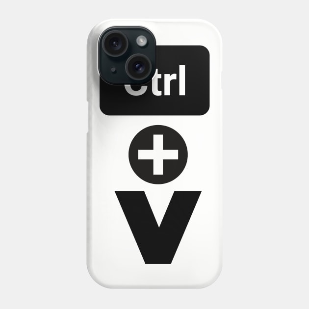 Ctrl + V Design Phone Case by Bazzar Designs