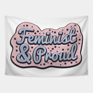 Feminist and Proud Girlpower Tapestry