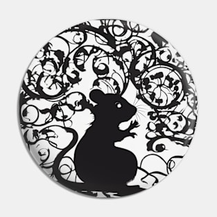 Hamsters Shadow Silhouette Anime Style Collection No. 30 Pin