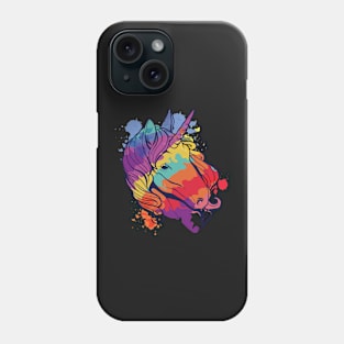 Rainbow Unicorn Mythical Animal Social Distancing Pastel FaceMask Phone Case