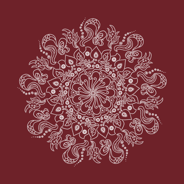 White dot mandala by Jaspreet Kaur