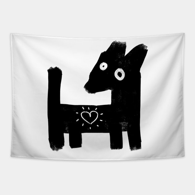 DOG LOVE Tapestry by Angel Rivas