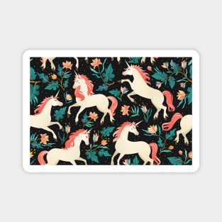 Unicorn Pattern Design Art Lover Gift Pink Fantasy Magical Magnet