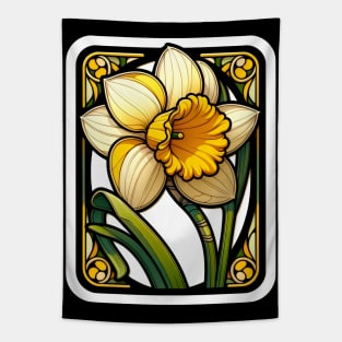 Art Nouveau daffodil march Birth Month Flower Tapestry