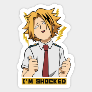 kaminari denki stickers teepublic