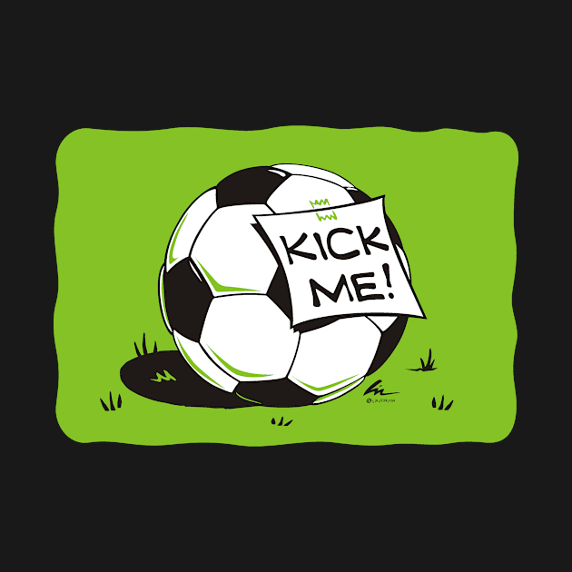 Kick Me (die-cut wide) by Lin Workman Art