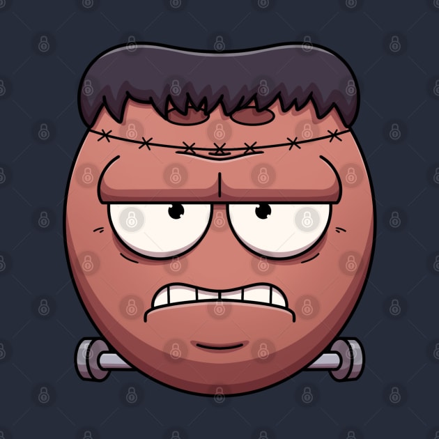 Coconut Frankenstein Monster Face by TheMaskedTooner