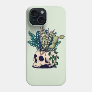 Plants Growing from a Skull Phone Case