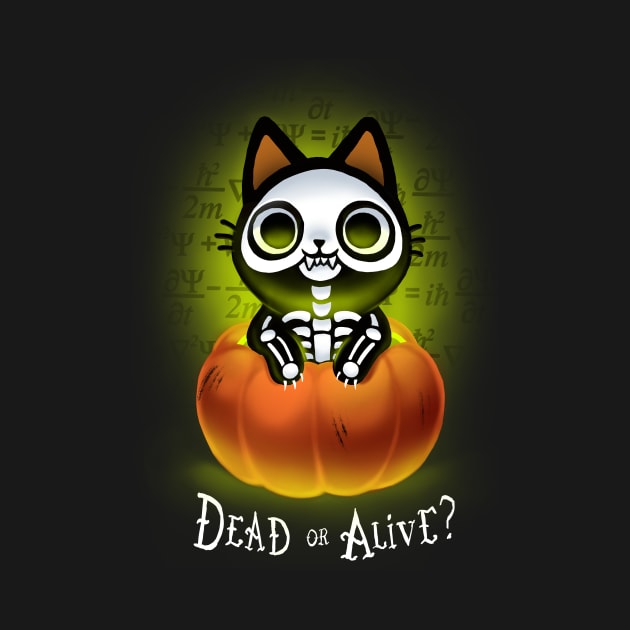 Schrödinger's Cat Nightmare - Funny Halloween Pumpkin - Dead and Alive by BlancaVidal