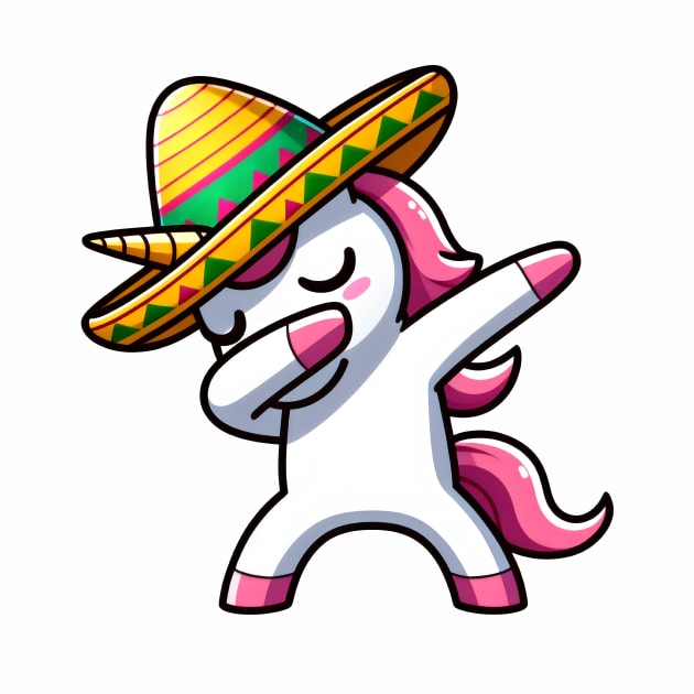 Dabbing Unicorn Funny Cinco De Mayo by valiantbrotha