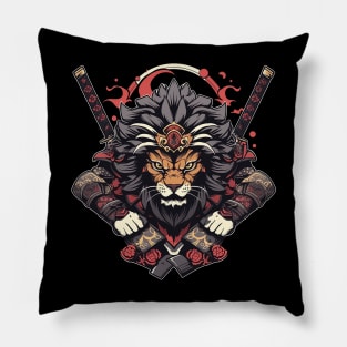 lion samurai Pillow