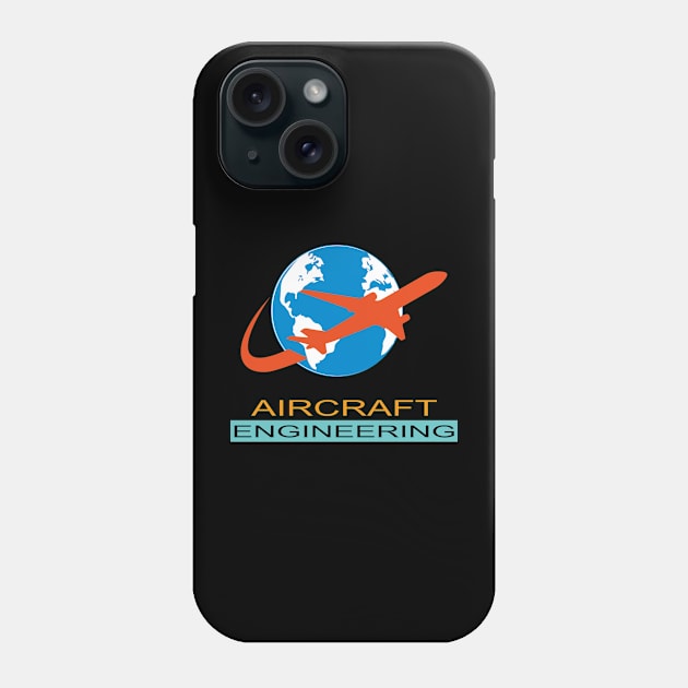 Aircraft engineering airplane image, text, and logo Phone Case by PrisDesign99