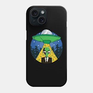 Alien Money Investing –Money Lover Space Abduction UFO Phone Case