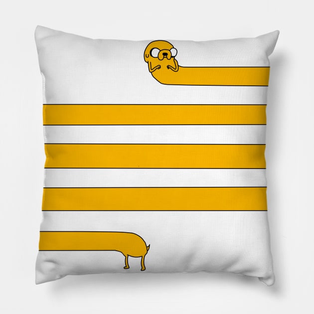 Jake the dog Stripe pattern Pillow by LICENSEDLEGIT