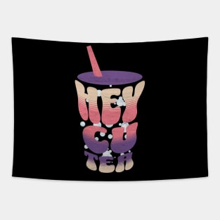 Hey, cu-tea boba design Tapestry