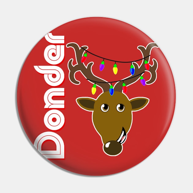 Family Christmas Photo "Donder" Design Pin by TonTomDesignz