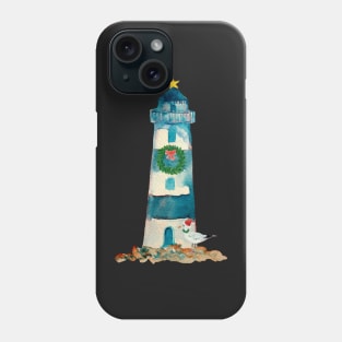 Christmas Watercolor Lighthouse Phone Case