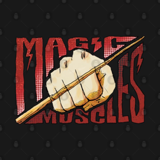 Mashle Magic and Muscles Mash Fist x Wand Cool Streetwear Red Graffiti with White Outline by Animangapoi