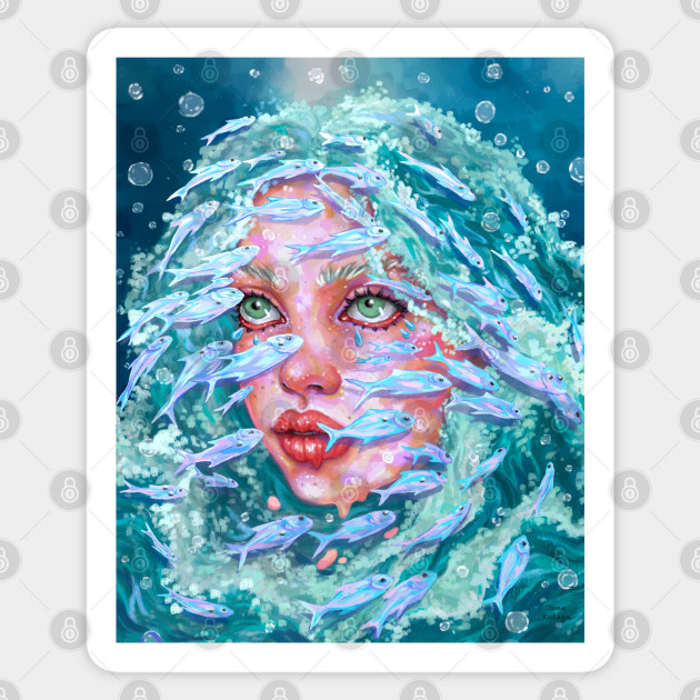 Goddess of the Sea - Sea Life - Sticker