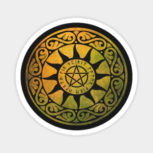 Five Elements Magical Pentacle - Orange Version Magnet