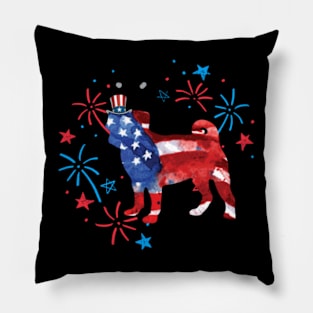 Pug Uncle Sam Hat 4Th Of July Pillow