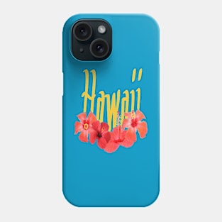 Hawaii Text With Aloha Hibiscus Garland Phone Case