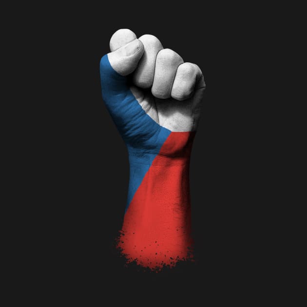 Flag of Czech Republic on a Raised Clenched Fist by jeffbartels