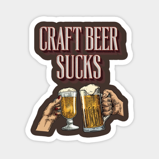 Craft Beer Sucks Magnet by Dr. Cork