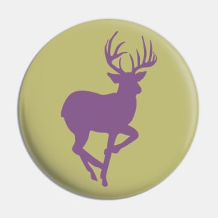 Green Purple Deer Buck Pin