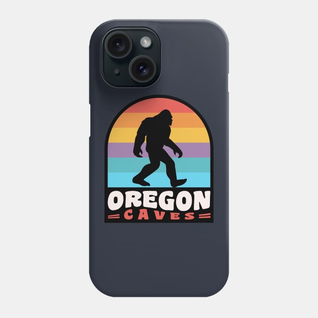 Oregon Caves National Monument Bigfoot Sasquatch Retro Phone Case by PodDesignShop