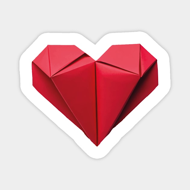 Origami Heart Magnet by TomiTee