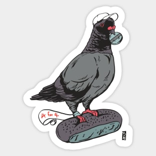 Funky Little Pigeon Sticker for Sale by sillysellsstuff