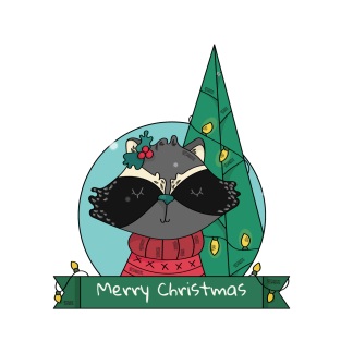 Merry Christmas Raccoon T-Shirt