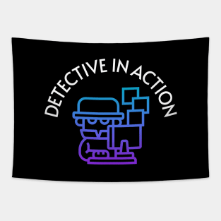 Detective in Action Tapestry