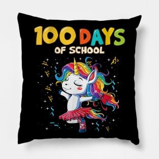 100 Days School Unicorn Girl Pillow