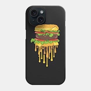 Melting Cheeseburger Junk Food Art Phone Case