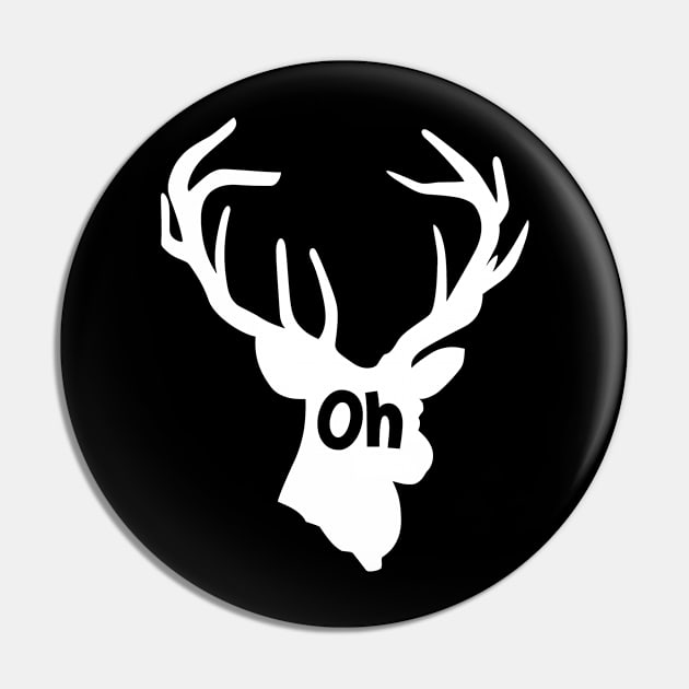 Oh Deer White Pin by Shyflyer