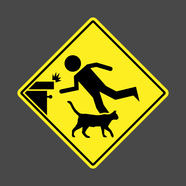 Caution: Cats Trip Humans by Runesilver