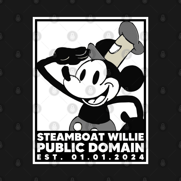 Steamboat Willie. Public Domain Est. 01.01.2024 - 2 by Megadorim